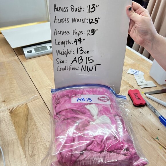 Japna Pink Tie-Dye Strapless Maxi Dress Size Medium NWT - Picture 13 of 14